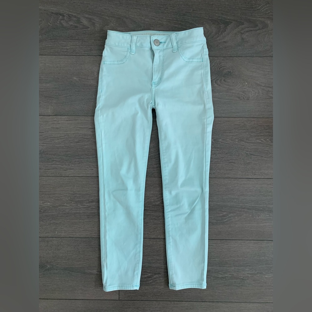 American Eagle high rise waist jegging crop cropped ankle jeans denim pants 0 xs